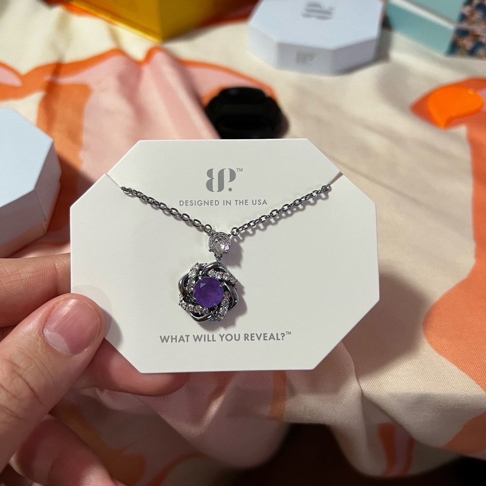 Elegant Hematite and Lavender Amethyst Necklace